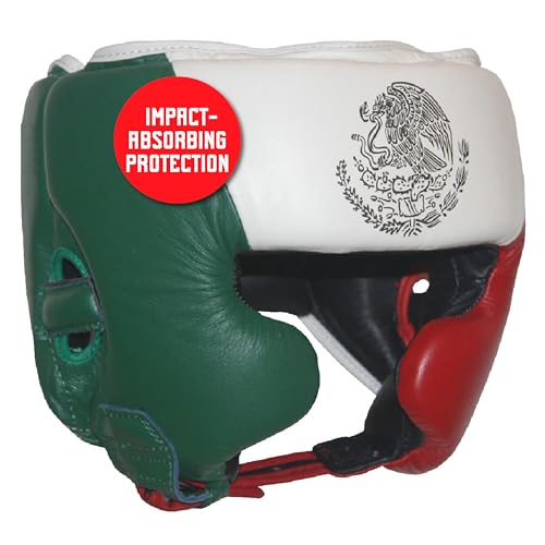 Ringside Competition-Like Boxing Headgear with Cheeks - color: Mexican Flag, size: Large