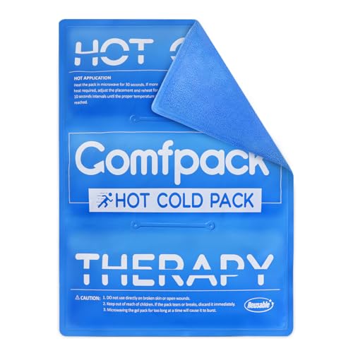 Soft Ice Packs for Injuries Reusable, Double Side Hot Cold Therapy | Gel Ice Packs for Injuries, Headaches, Muscle Pain Relief, Long-Lasting Ice Pack for Knee, Shoulder, Ankle, Leg, Neck - size: 11.2×14.7 Inch