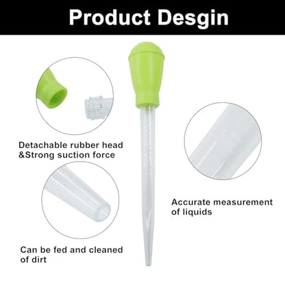 Murtenze 2 Pack Manual Fish Tank Water Changer Aquarium Dropper, Green Clean Pipette Dropper Waste Remover, Mini Gravel Cleaning Straw for Aquarium Cleaning/Aquarium Owners
