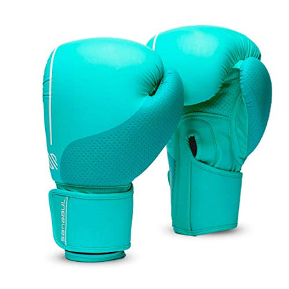 Sanabul Easter Egg Boxing Gloves for Women, Pro Training MMA Kickboxing Muay Thai Gloves, Sparring Punching Heavy Bag - color: Mint, size: 8 oz