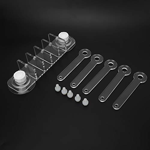 Acrylic Transparent Five Claw Life Tree Frag Rack Base, SPS Holder with 5 - Hole Design, 180 - Degree Adjustable Arms and Strong Suction Cup for Reef Aquarium