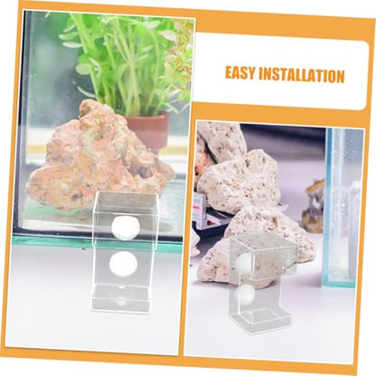 2pcs Aquarium Feeding Station with Suction Cups, Fish Tank Food Holder Ring for Precise Feeding, Anti-Drift Fish Feeder Tubes Suitable for Freshwater and Saltwater Tanks