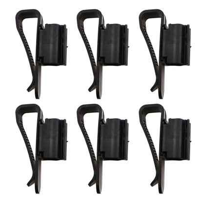 6PCS 9.7x5.3cm Black Hose Holders Adjustable Fish Tank Hose Clamp Aquarium Hose Clamp ABS Plastic Clip Suitable for Pipe with a Diameter of 8-16mm