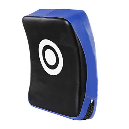 KANASI Curved Arm Pad Focus, Ergonomic Design with high Density EVA for Kickboxing Taekwondo Muay Thai Training and Sparring Safety for Martial Arts Enthusiasts - color: Black Blue