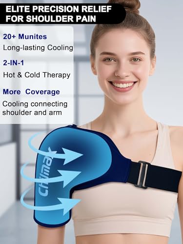 Shoulder Ice Pack Wrap for Rotator Cuff Cold Therapy Brace - color: X-large Blue
