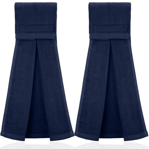 2 Pcs Cotton Sports Football Towel with Closure Pitching Football Sweat Towel for Sports Gym Men Women Accessories(Dark Blue,Classic) - color: Dark Blue, size: Classic