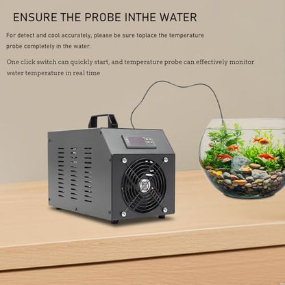 Aquarium Chiller, 60L/15.85Gal Aquarium Cooler, Aquarium Water Chiller with LCD Display, Fish Tank Water Chiller, Hydroponics Cooling System for Water Weeds Axolotl Jellyfish Coral Shrimp - size: 60L/15.85Gallon