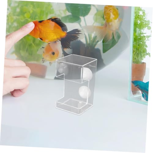 Uonlytech 2pcs Aquarium Feeder Suction Cup Fish Tank Food Dispenser with Feeding Ring Sink Anti-Scattering Tool for Fish and Shrimp Feeding Supplies