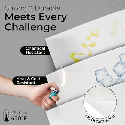 Exactly Rubber - Translucent Silicone Sheet, 50A Durometer Rubber Sheet, Semi Clear Silicone, Resistant -80 to 450°F, Food-Grade Silicone Placemat, 450% Elongation, Made in The USA, 1/32 x 9” x 12” - size: 1/32 x 9 x 12