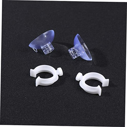 20pcs Professional Cup Clamps for Aquariums Hose Clip Fixing Bracket for Fish Tank Pump Holder Easy to Install and Uninstall - size: 3X1.6X0.5cm