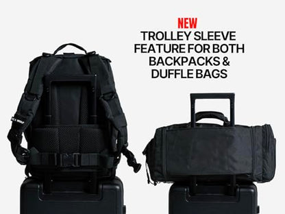 WOLFpak 30L Perfect Duffle Bag - Sports Tactical Gym Bag (Alpha Black) | Laptop Pouch, MOLLE Compatible, Padded Straps, 1000D Waterproof Fabric, Dual Cup Holders, Military Grade - color: Alpha Black