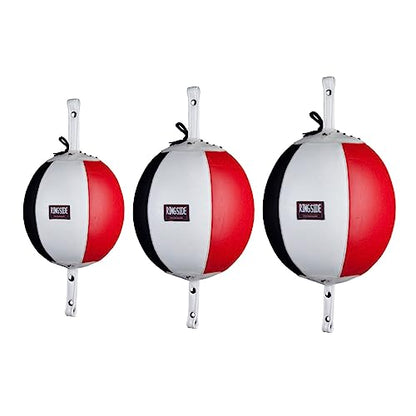 Ringside Leather Boxing Double End Bag - Speed & Reflex Punching Target with Bungee Cables for MMA, Muay Thai, and Striking Accuracy - size: 7"