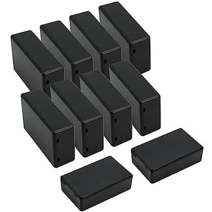 Project Box 10 Pieces ABS Plastic Electrical Project Case Small Junction Box for Electronics Black 3.1 x 2.0 x 1.0 inch (80 x 50x 26 mm) - size: 3.1" x 2.0" x 1.0"(10pc)