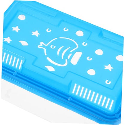 BESTonZON 4pcs Portable Mini Aquarium Carrier for Small Pets Handheld Fish Tank with Convenient Handle Plastic Design for Travel of Fish Turtles and Hamsters