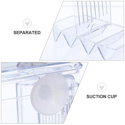 BESPORTBLE Fish Hatchery Breeding Box with Suction Cups Large Dual-Compartment Plastic Fish Isolation and Incubator Tank Divider for Aquarium Nursery