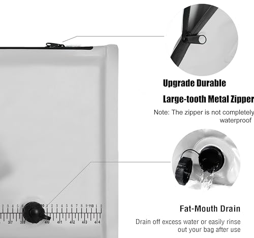 MORXPLOR Insulated Fish Cooler Bag for Fishing 41x17 47x17In 50x20In 60x24 72x30 80X40 Inches,Large Insulated Fish Kill Bag,Fishing Catch Bag Cooler with Water-resistant Zipper - color: 41 inches Light grey