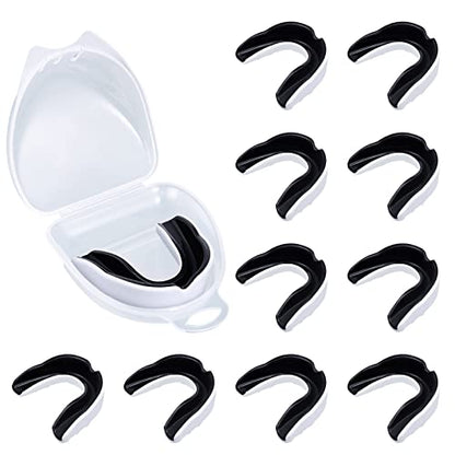 Frienda Adult Mouth Guards for Sports with Case - color: Black White Combined
