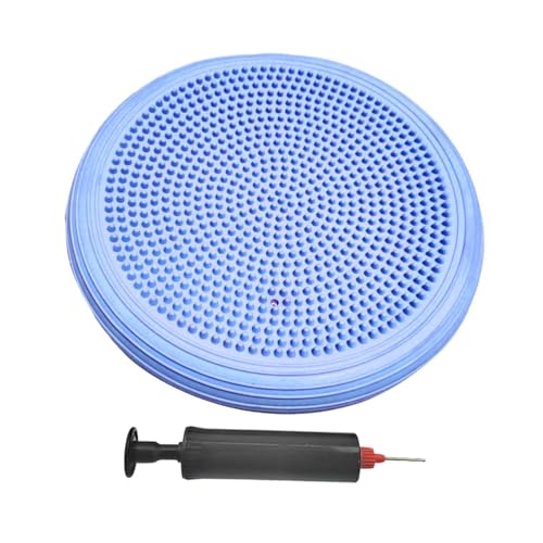 Balance Mat Yoga Mat Wobble Cushion Wiggle Seat Balance Disc Flat Pad Stability for Gymnastics Gym Fitness Yoga Kids 13.39 Inch - color: Blue