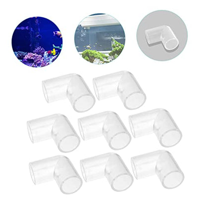 Mikikit 16pcs Elbow Aquarium Connectors Pipe Fittings for Water Hose for Fish Tank and Liquid Transport