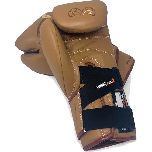RIVAL Boxing RFX-Guerrero-V Bag Gloves, Multi-Layered Inner Foam Padding (HDEF), Premium Leather, Wrist Lock 2 System - color: Brown, size: 8 oz.