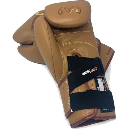 RIVAL Boxing RFX-Guerrero-V Bag Gloves, Multi-Layered Inner Foam Padding (HDEF), Premium Leather, Wrist Lock 2 System - color: Brown, size: 10 oz.