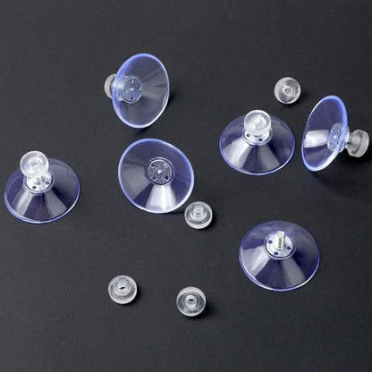 12 PCS Suction Cups, 40mm Strong Suction Cup with M5 Metal Screw Rods and Nuts Clear PVC Heavy Duty Suction Cup Holder Plastic Sucker Pads Without Hooks for Bathroom Wall Door Glass Window Car Shade