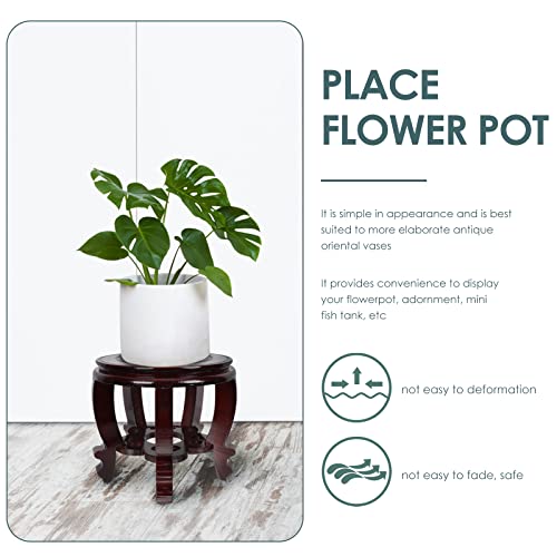 Vase Stand Wood Fishbowl Stand Tall Outdoor Plant Stand Fish Tank Base Turtle Tank Base High Tall Home Supplies Wooden Flower Vase Stand Vase Stand Vase Display Stands Brown