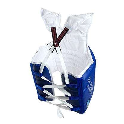 MOOTO Korea Taekwondo Chest Guard Set(Blue One + Red One) Approved Protector Gear MMA TKD (1_XS)