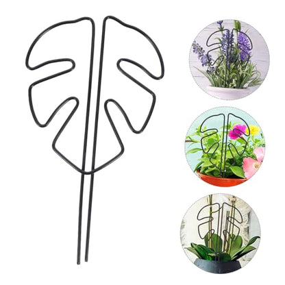 Monstera Leaf Shaped Plant Support Stake Reusable Plant Growth Stand for Enhanced Stability and Decoration Prevents Toppling for Indoor