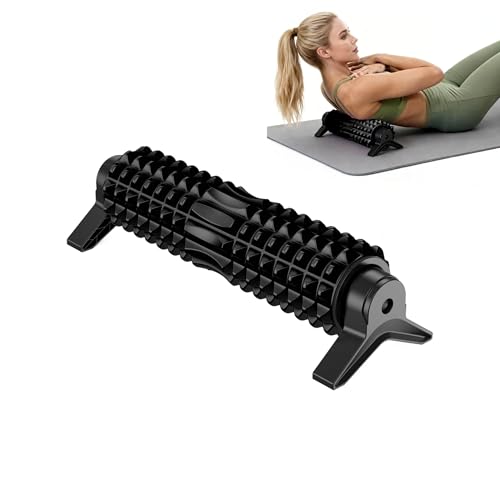 Foam Roller with Detachable Stand, 18" Deep Tissue Massage Roller | Beginner-Friendly Support Design for Muscle Recovery, Home Workout & Fitness - Black