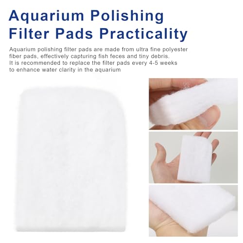 12 Pack Water Polishing Pads Fit for 306/307 406/407 Canister Filter Media Aquarium Filter Pad, A244A1 Mechanical Filter Media for Aquariums Compatible with Fluval Quick-Clear