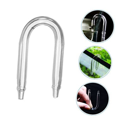 DECHOUS U Shaped Diffuser Connector Tube for Aquarium Glass Regulator Accessory for Fish Tank Practical Replacement for Injection Systems