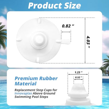 Pool Step Suction Cups, Step Cups Replacement for Innovaplas Above Ground Swimming Pool Steps (8 Pack) - size: 8 Packs