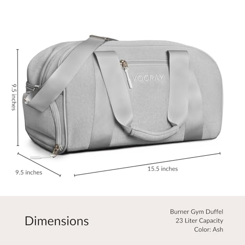 Vooray Burner Small Gym Bag for Women and Men, 23L - color: 23L - Ash