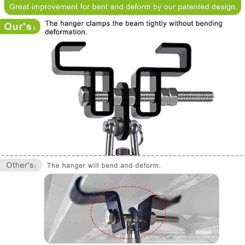 SELEWARE Heavy Duty Punching Bag Hanger, Steel I Beam Clamp for Heavy Bag - color: B. Beam Clamp with Swivel & Carabiner (1 Pack)