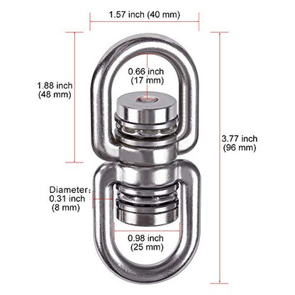 SELEWARE Heavy Duty Bearing Swing Swivel, 360° Rotation Hanging Accessory - color: Swivel Only