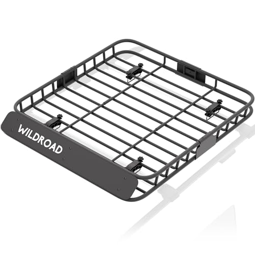 Wildroad Rooftop Cargo Carrier Combo Roof Rack Cargo Basket 43" x 39" x 4" - size: 43" x 39" x 4"