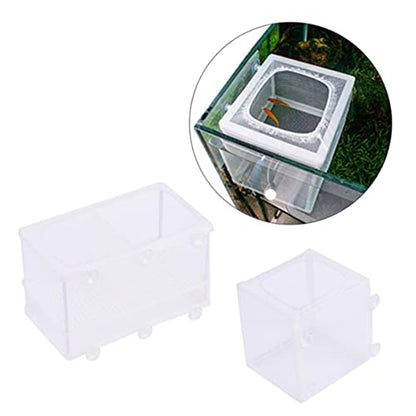 FOMIYES 3pcs Fish Net for Fish Tank Aquarium Breeding Box Net Box with Plastic Frame Suction Cups