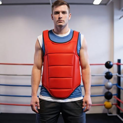 Boxing Body Protector, Reversible Chest Protector, Adjustable Taekwondo Sparring Gear, Sponge Boxing Training Equipment 160-180cm Equipment for Training Body Guard