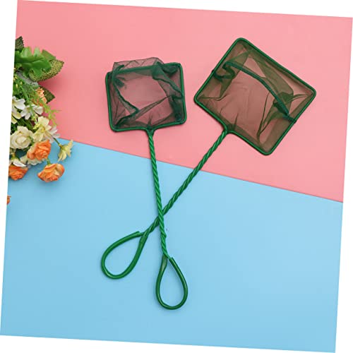 POPETPOP 5pcs Nylon Fish Net Set Soft Tear-Resistant Mesh for Aquariums Safe Catching Tool for Fish and Shrimp Handle Aquarium Accessory