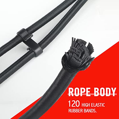Flex Double End Punching Bag and Extra Adjustable Bungee Cords Bundle - Complete Home & Gym Exercise Equipment Set for Men & Women