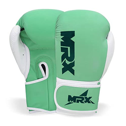 MRX Boxing Gloves Fighting Training Combat Train Workout Sparring Grappling Durable Light Weight Adult Punch Bag Glove Muay Thai Punching Mitts Kickboxing MMA Gloves Men and Women - color: Sea Green, size: 12 OZ