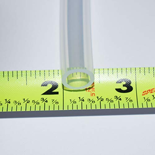 Ultra Clear Platinum Silicone Tubing - Food & Medical Grade - High Temp Hose (3 Feet, 5/16" ID x 7/16" OD) - size: 5/16" ID x 7/16" OD
