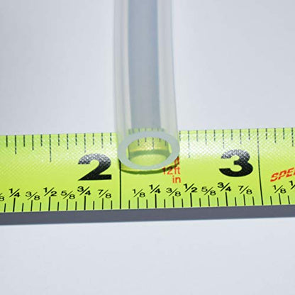 Ultra Clear Platinum Silicone Tubing - Food & Medical Grade - High Temp Hose (3 Feet, 5/16" ID x 7/16" OD) - size: 5/16" ID x 7/16" OD