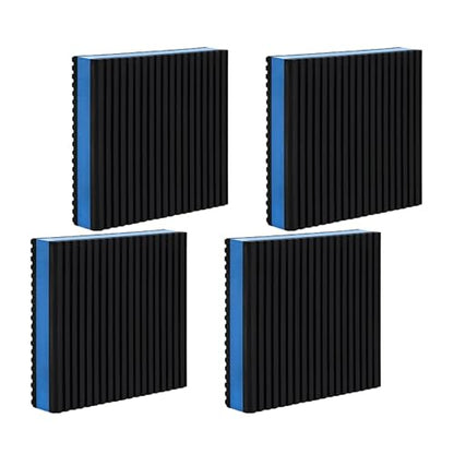 4 Pack Rubber Anti Vibration Pads, 4'' x 4'' x 7/8'' Heavy Duty EVA Mechanical Damping Vibrating Sound Isolation Pad for Compressor, Air Conditioner, Washer, Dryer, Treadmill