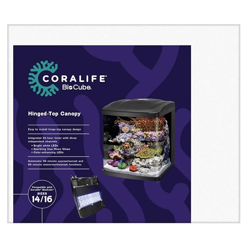 Coralife BioCube LED Aquarium Fish Tank Replacement Lid Canopy, 14/16 Gallon