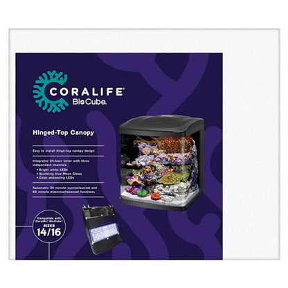Coralife BioCube LED Aquarium Fish Tank Replacement Lid Canopy, 14/16 Gallon