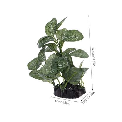 PRETYZOOM Realistic Artificial Aquarium Plants Plastic Water Grass Decor for Fish Tank Vibrant Aquatic Landscape Ornament with Base for Betta Hiding Spots Easy