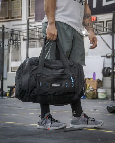BAGSMART 4-in-1 Gym Bag for Women Men, TSA Duffle Bag for Travel - color: Black