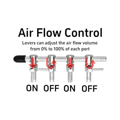 Aquarium Air Pump Splitter Control Valve - size: 4-Way